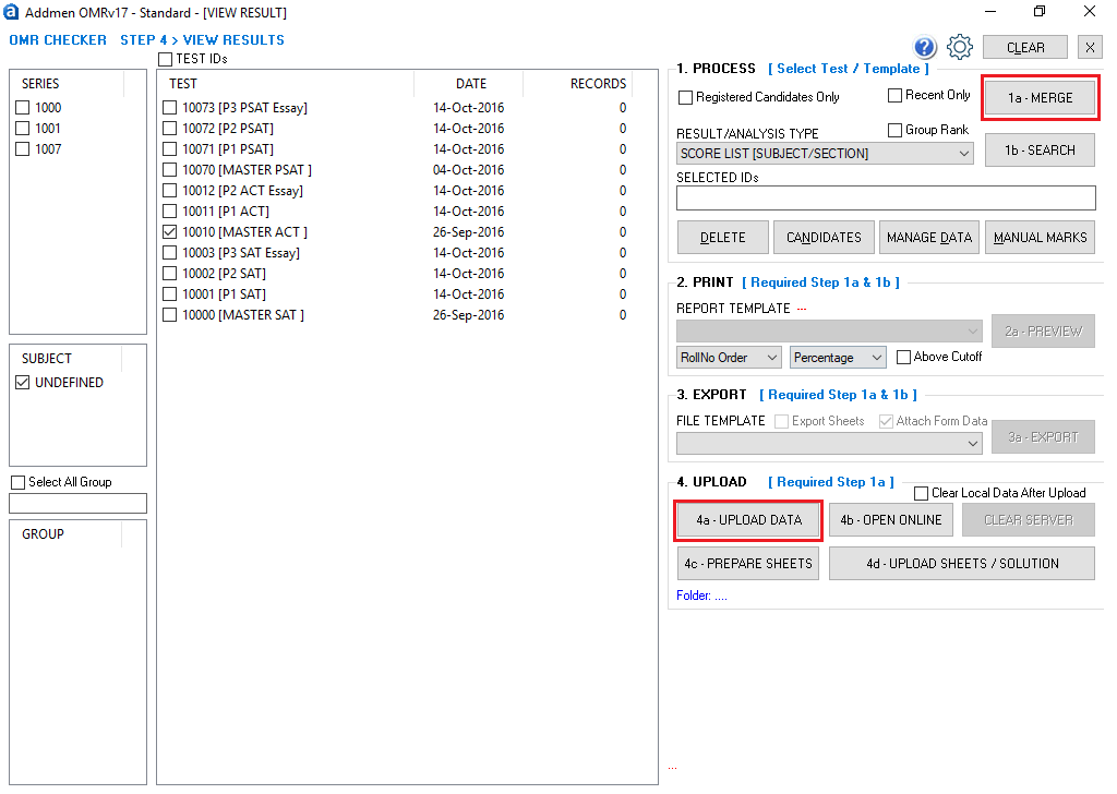 ACT Test Scoring Software